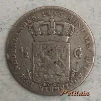 .1863. MUNT VAN HET KONINGRYK DER NEDERLANDEN 1/2 G 50 c.