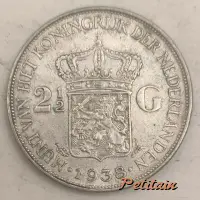 MUNT VAN HET KONINGRIJK DER NEDERLANDEN 2½ G 1938