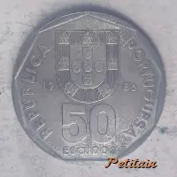 REPUBLICA PORTUGUESA • 1986 • 50 ESCUDOS • E. VAZ incm