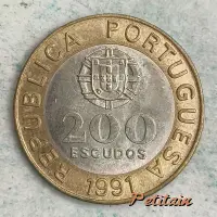 REPUBLICA PORTUGUESA 200 ESCUDOS 1991