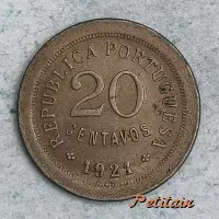 REPUBLICA PORTUGUESA 20 CENTAVOS 1921