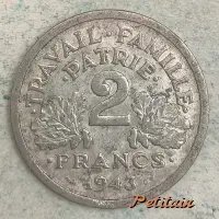 ·TRAVAIL·FAMILLE· ·PATRIE· 2 ·FRANCS· 1943