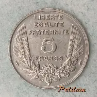 LIBERTE EGALITE FRATERNITE 5 FRANCS