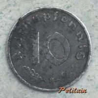 10 REICHSPFENNIG F