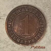 DEUTSCHES REICH 1 REICHSPFENNIG