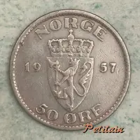 NORGE 1957 50 ØRE